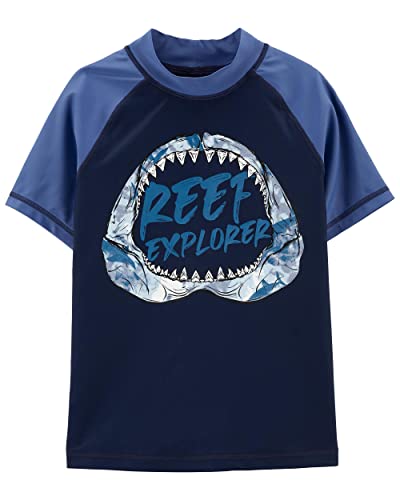 Osh Kosh Boys' Rashguard, Eclipse Blue Reef, 12 Osh Kosh Boys' Rashguard, Eclipse Blue Reef, 12